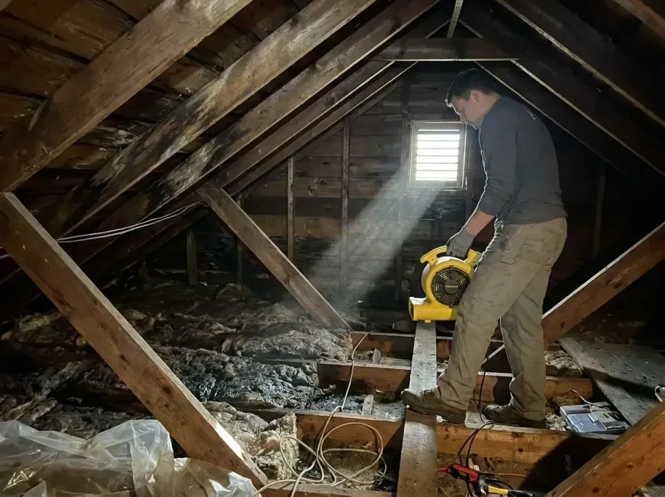 attic-water-damage-drying-proc-007 — frequently asked questions, Emergency Water Extraction & 24/7 Flood Response in Wheeler…